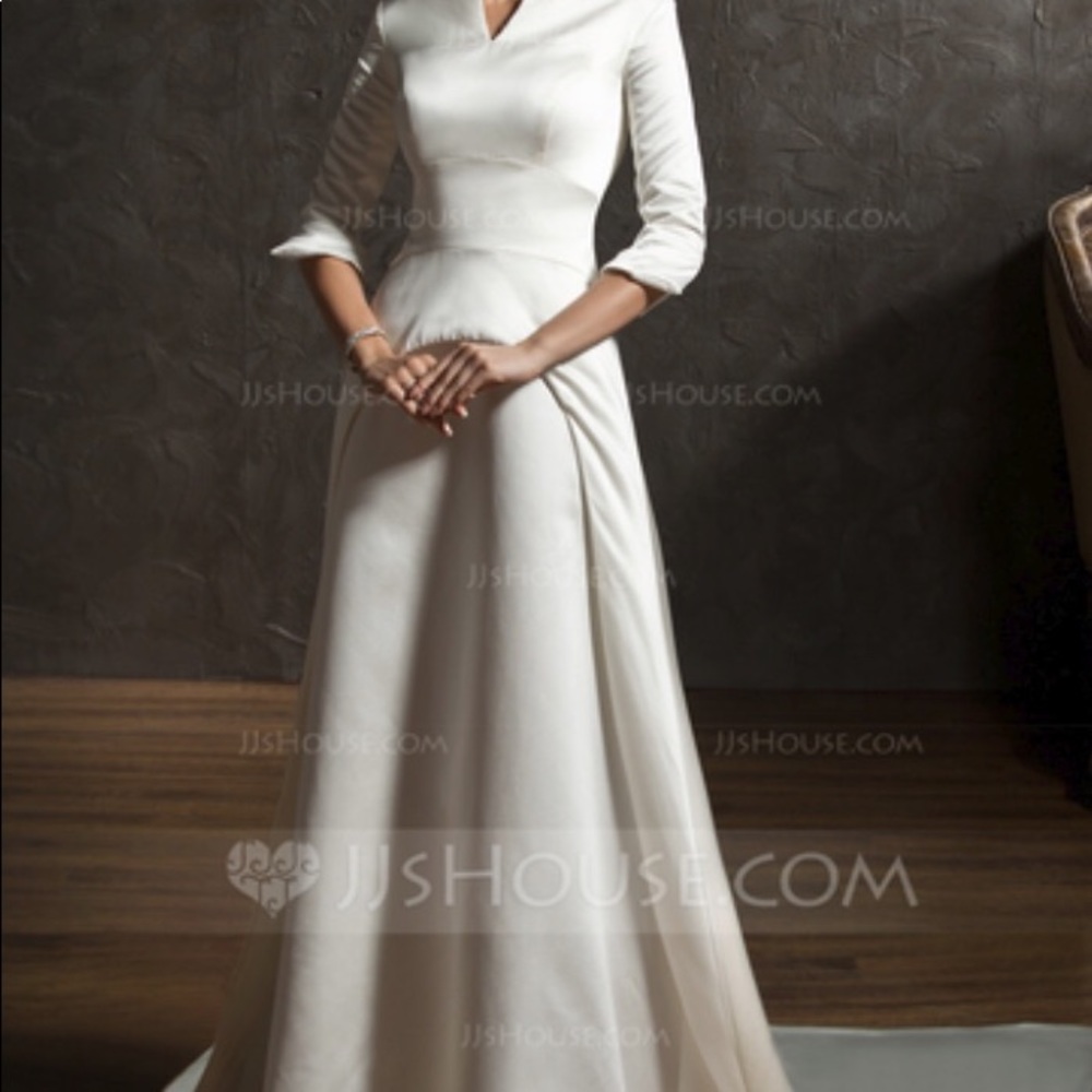 Wedding Dress - Custom Satin like Megan Markle